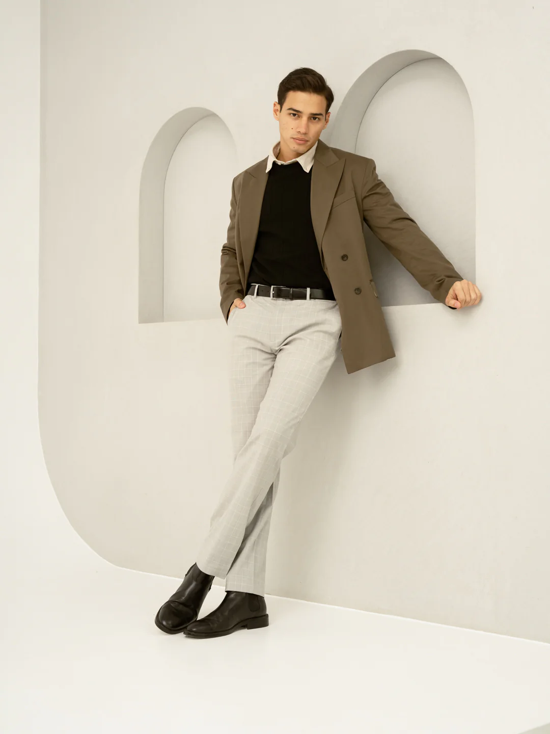 George Grey Checks Merino Wool Pants - Image 8