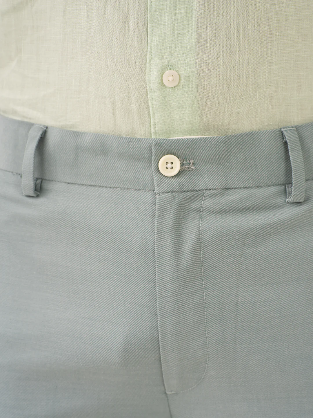 Glazed Teal Twill Stretch Formal Pants - Image 10
