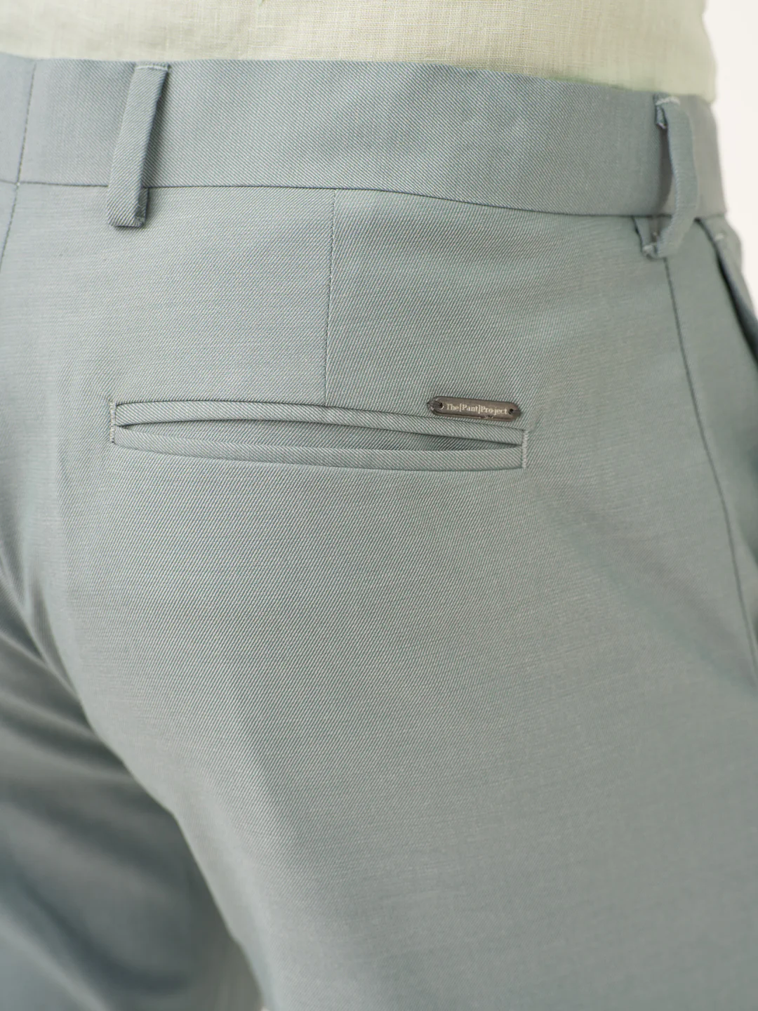 Glazed Teal Twill Stretch Formal Pants - Image 12