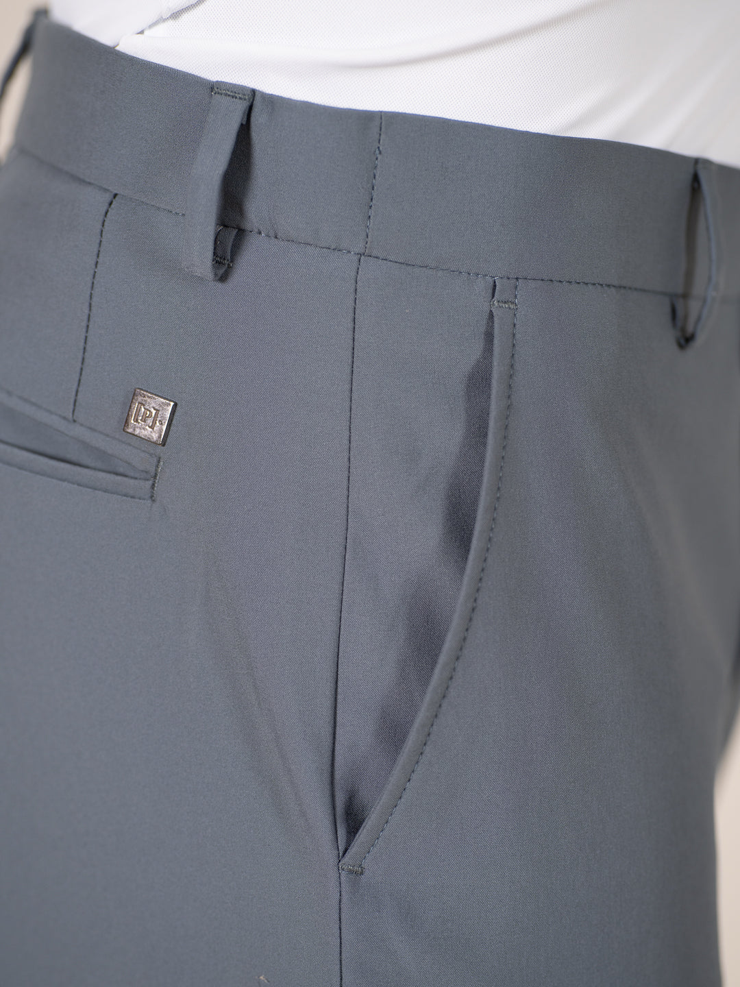 Go-to Grey 925 Relaxed Fit Smart Formal Trousers - Image 5