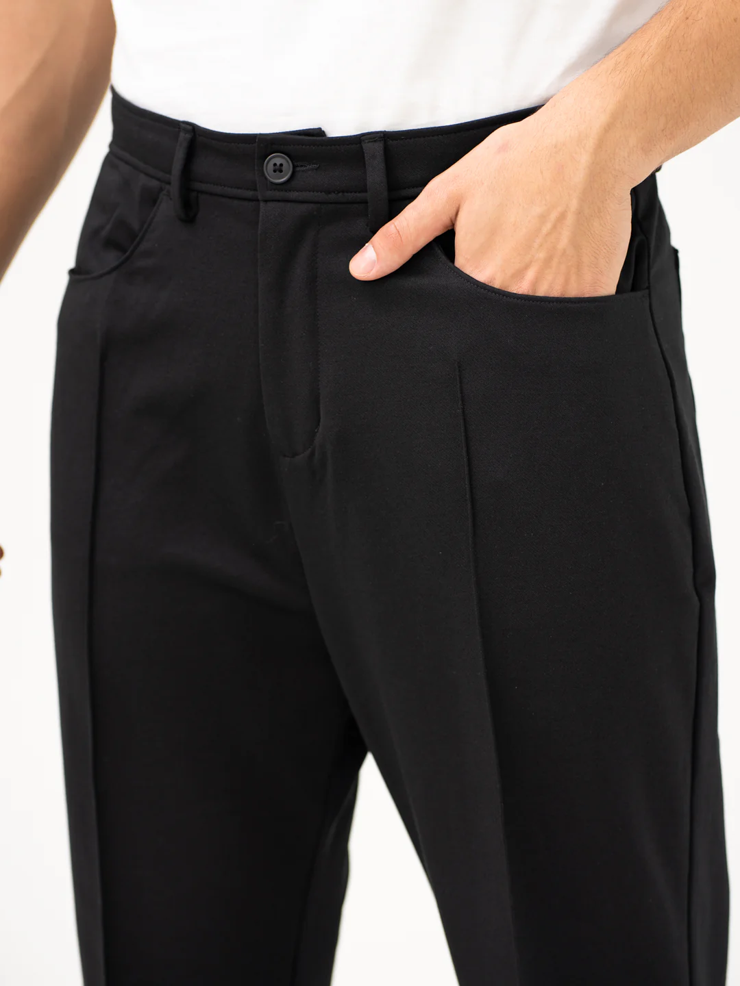 Gothic Black Relaxed Fit Korean Pintuck Pants - Image 11