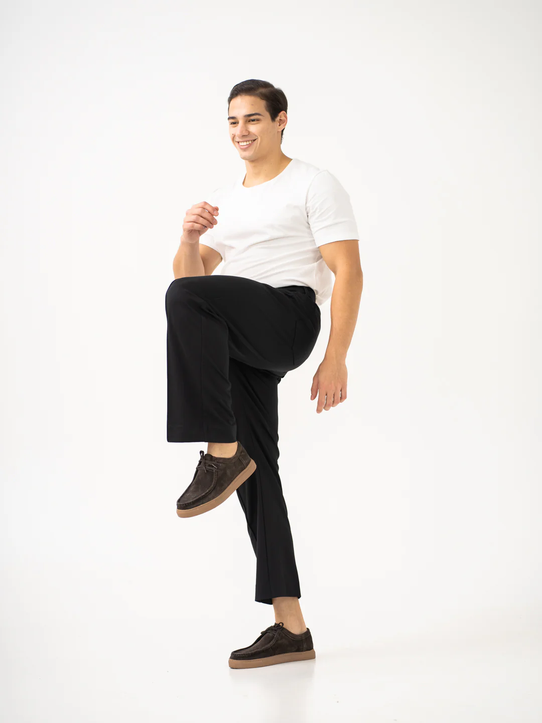 Gothic Black Relaxed Fit Korean Pintuck Pants - Image 8