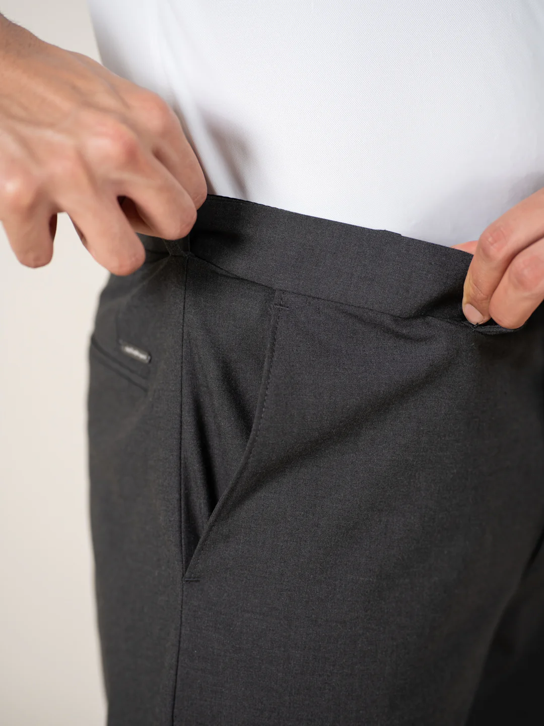Grand Grey Relaxed Fit Stretch Formal Pants - Image 5