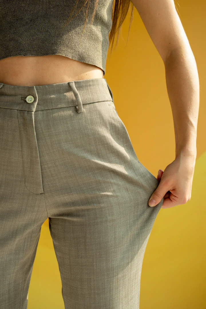Granola Brown Business Casual Women Pants - Image 2