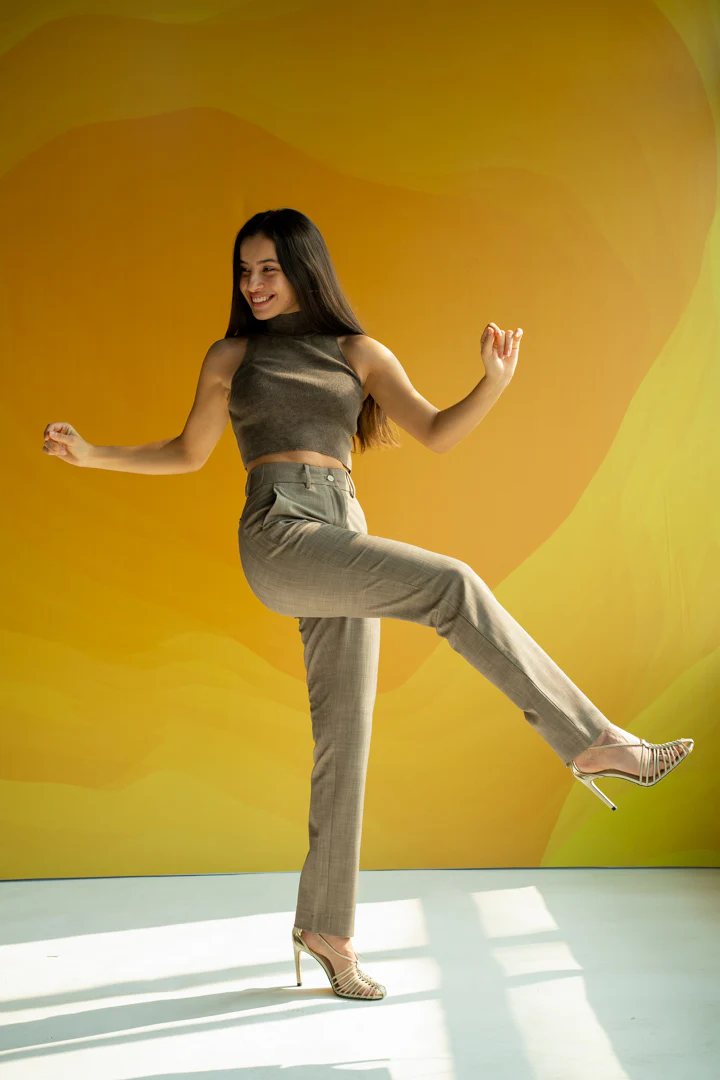 Granola Brown Business Casual Women Pants - Image 5