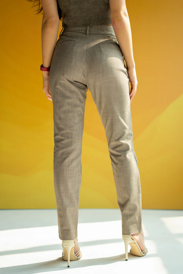 Granola Brown Business Casual Women Pants - Image 6
