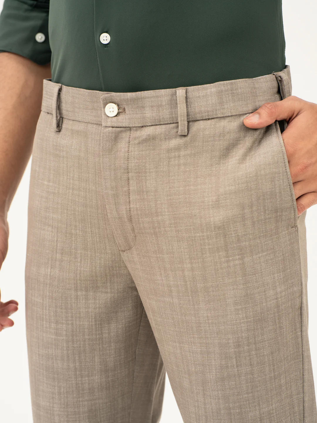 Granola Brown Business Casual Pants - Image 10