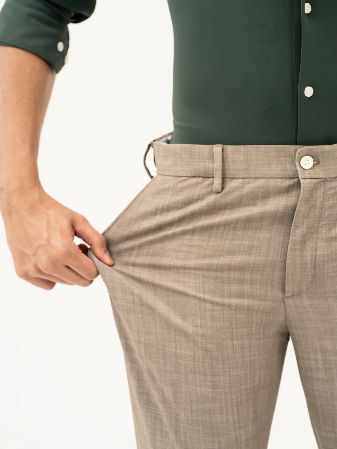 Granola Brown Business Casual Pants - Image 3