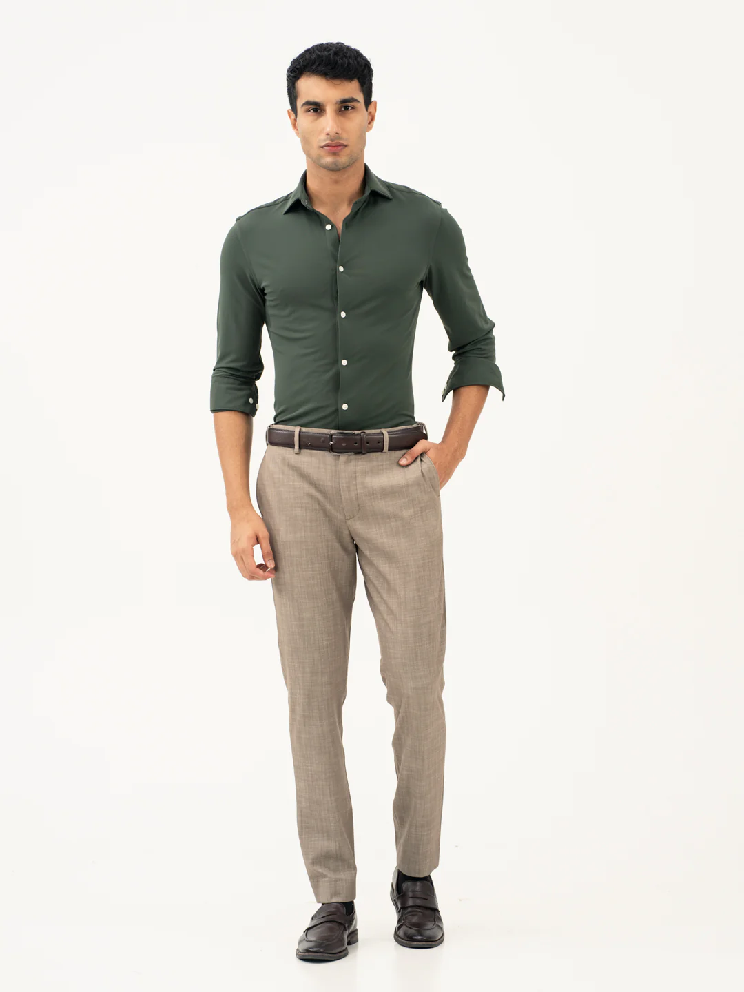 Granola Brown Business Casual Pants - Image 7
