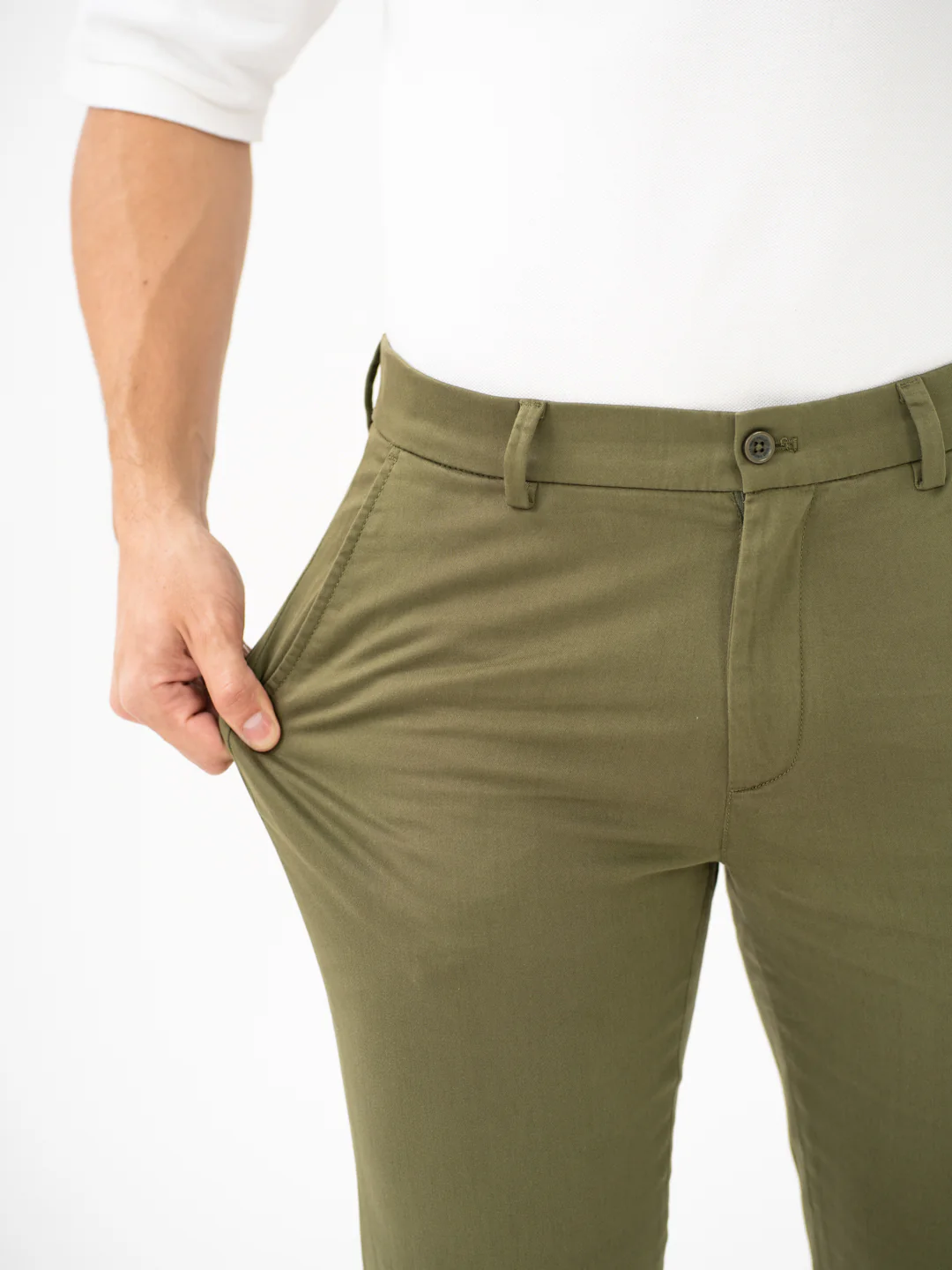Field Green Slim Fit Stretch Chinos - Image 4