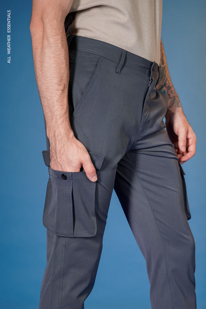 Grey All Weather Cargo Stretch Pants - Image 2