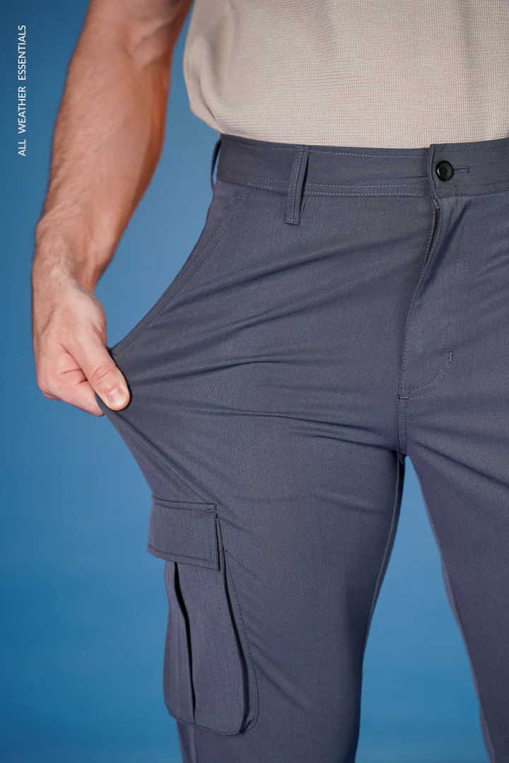 Grey All Weather Cargo Stretch Pants - Image 4