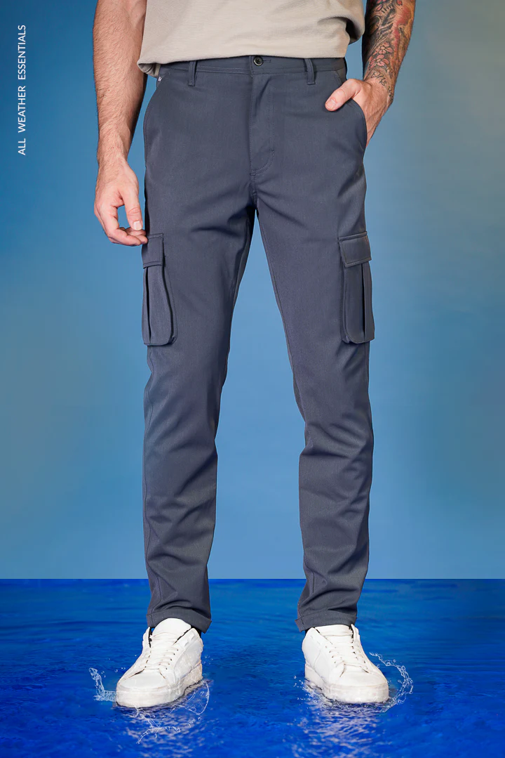 Grey All Weather Cargo Stretch Pants - Image 8
