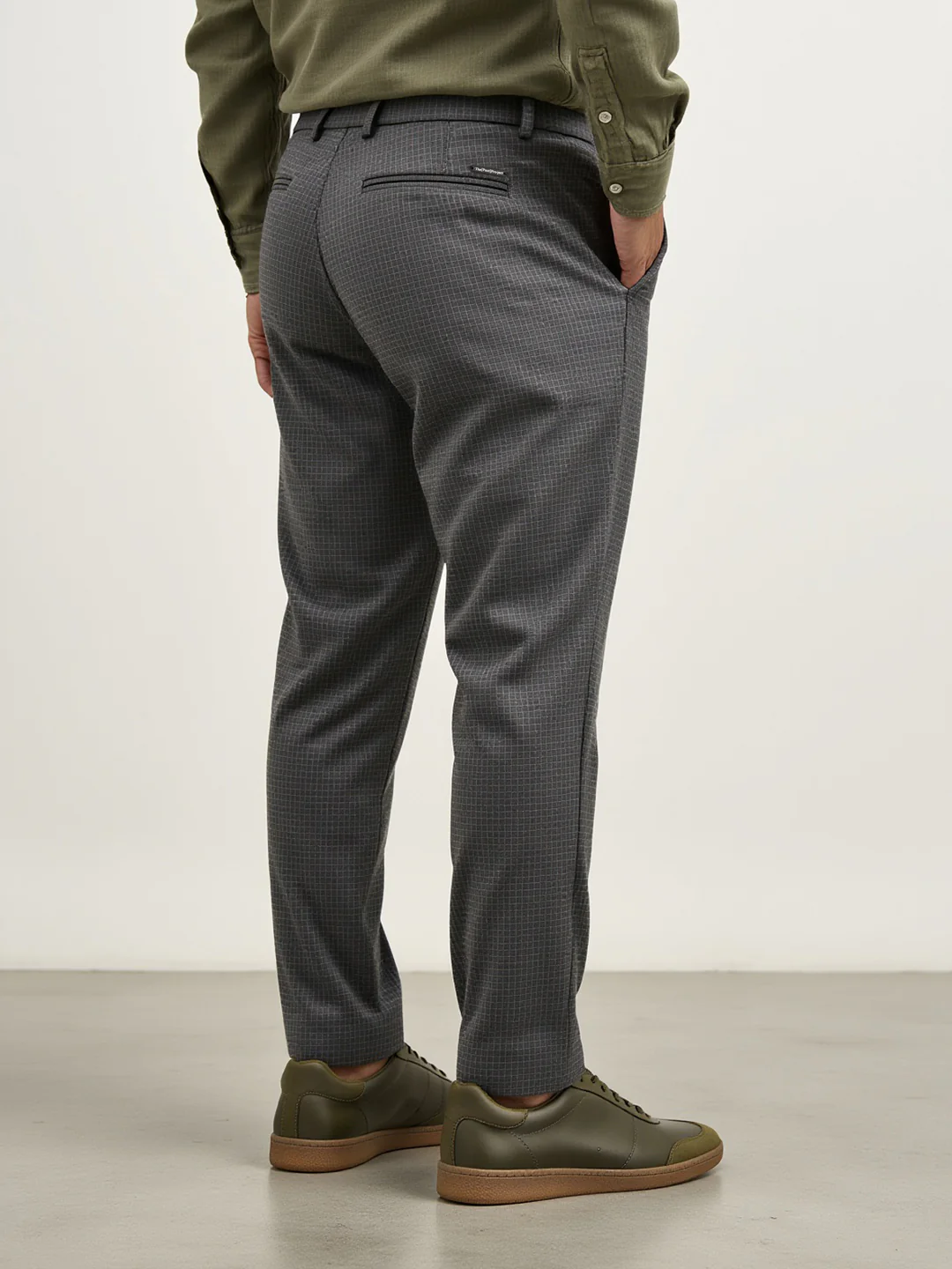 Grey Checks Plus Size Power-Stretch Pants - Image 6