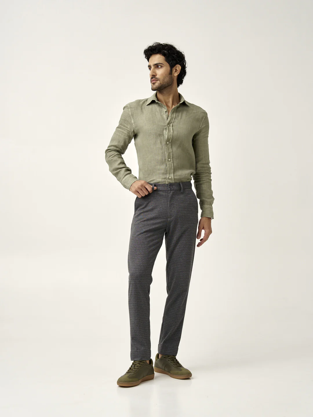 Grey Checks Power-Stretch Pants - Image 4