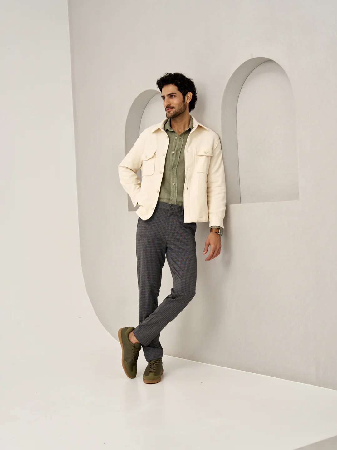 Grey Checks Power-Stretch Pants - Image 6