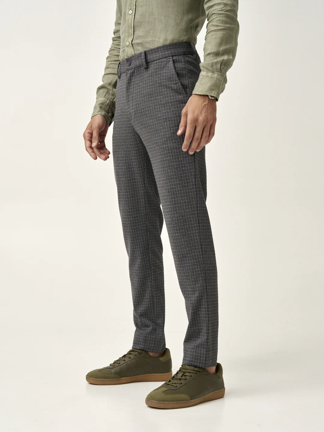 Grey Checks Power-Stretch Pants - Image 9