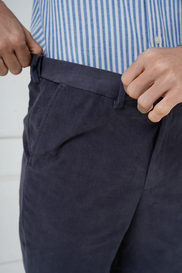 Grey Corduroy Stretch Chino Shorts - Image 3