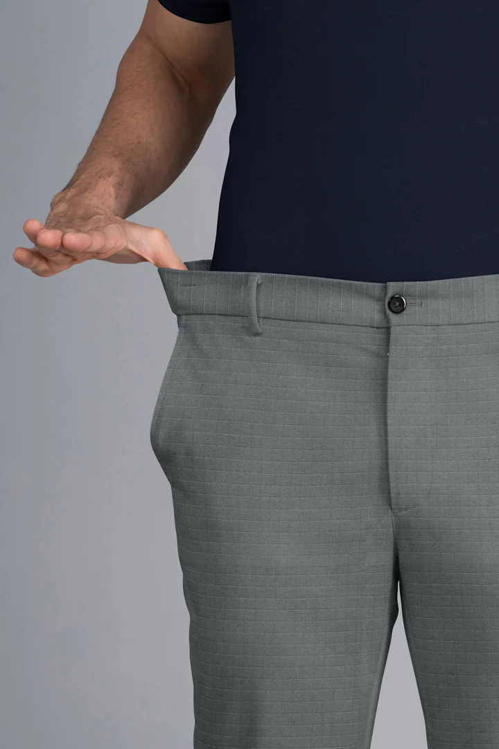 Grey Ripstop Textured Cargo Pants - Image 3