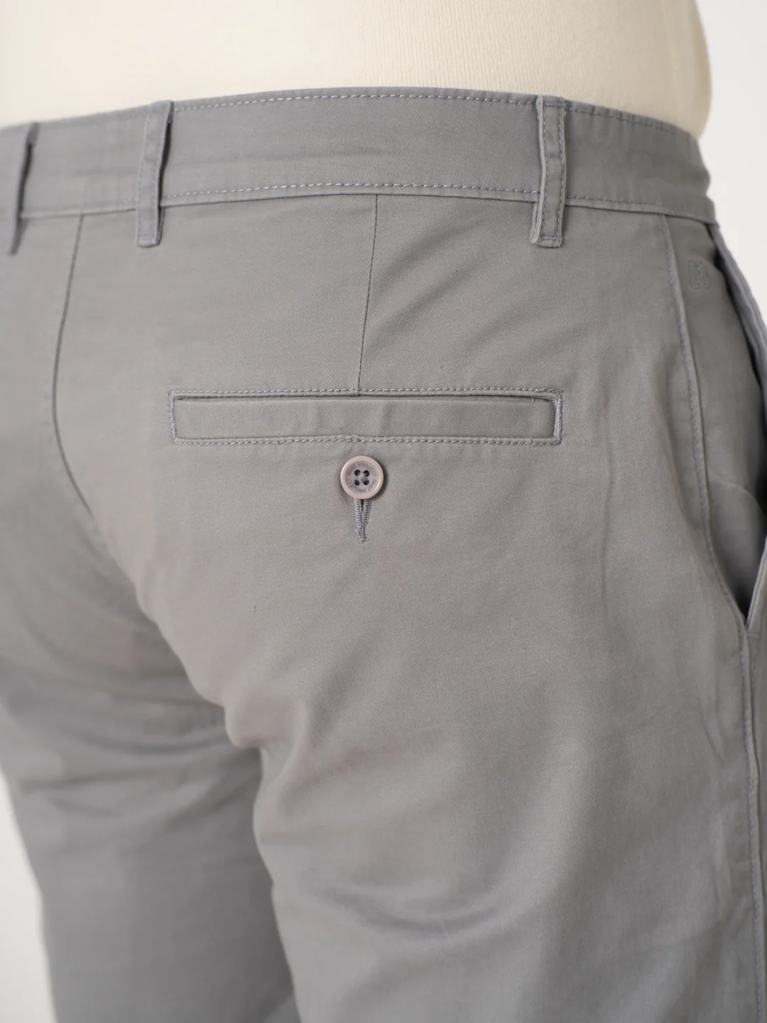 Gustav Grey Stretch Chino Shorts - Image 8