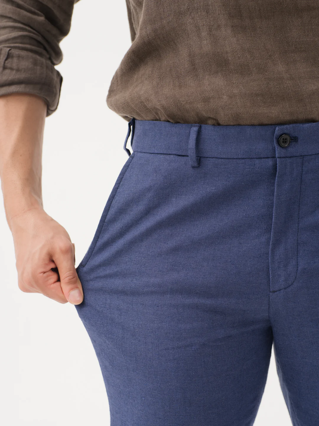 Havenloop Navy Linen Sorona Pants - Image 3