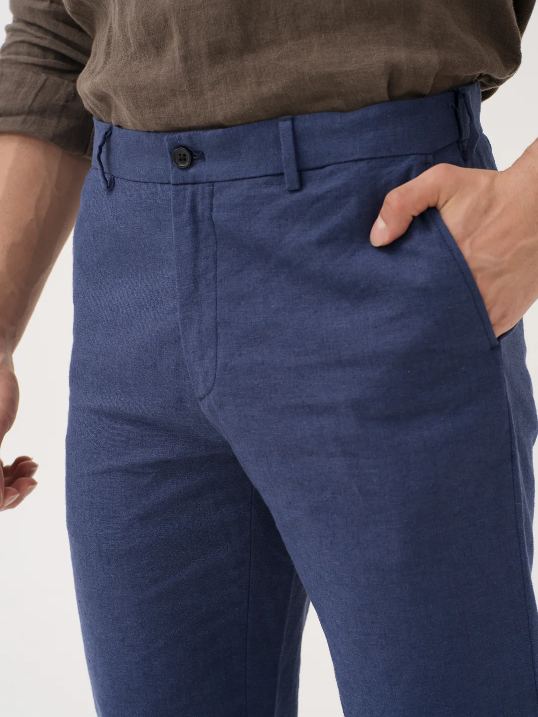 Havenloop Navy Linen Sorona Pants - Image 9