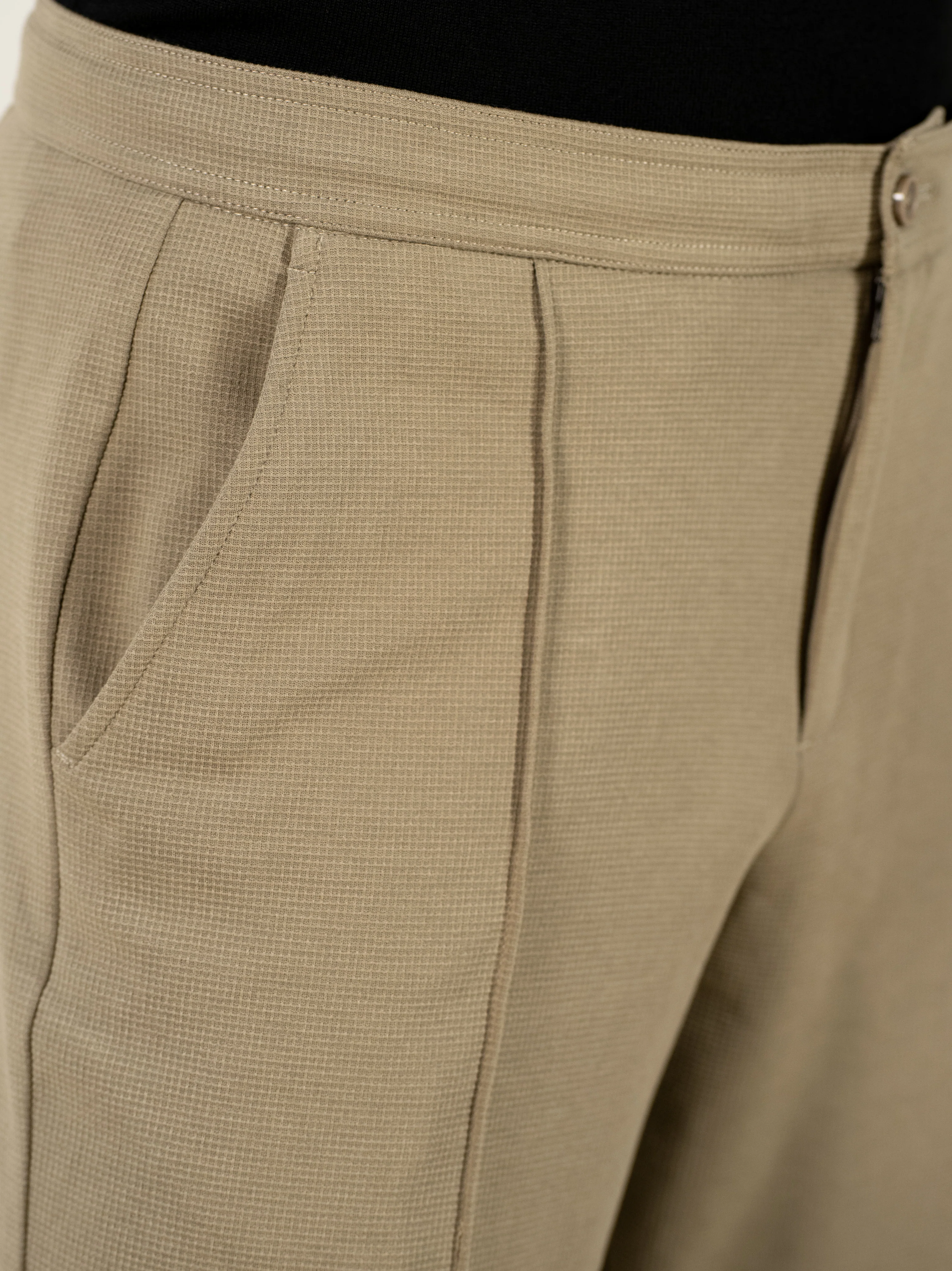Hawk Khaki Relaxed Fit Power Stretch Korean Pintuck Pants - Image 11