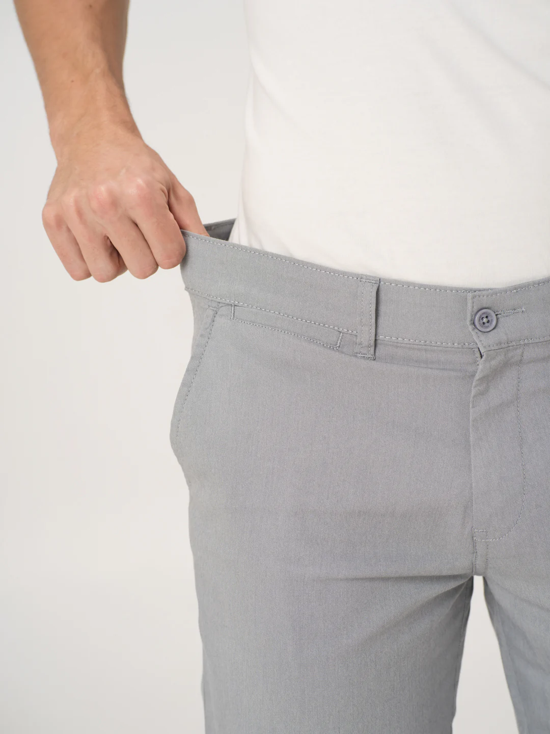 Heather Grey Chino Shorts - Image 4