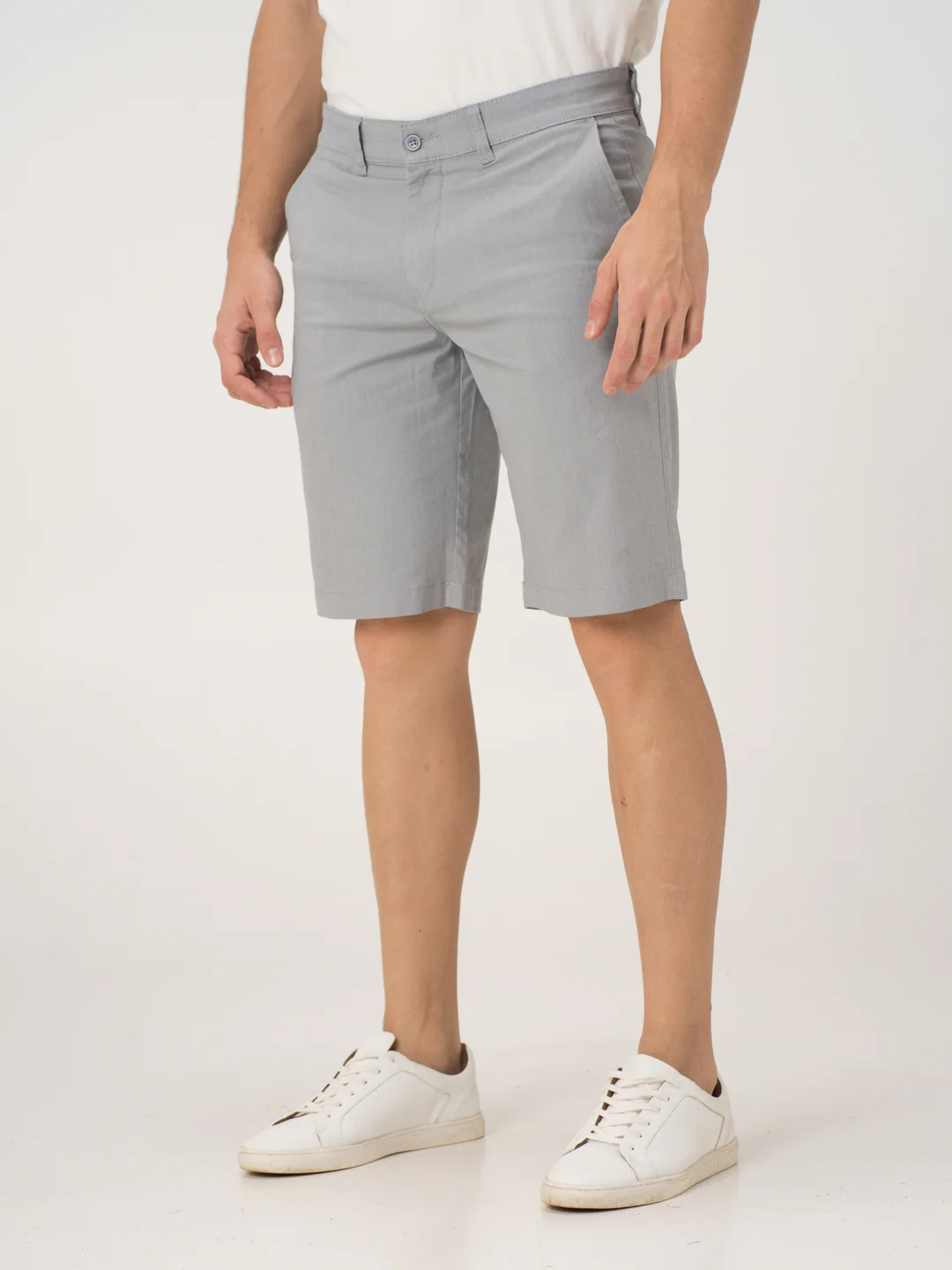 Heather Grey Chino Shorts - Image 5
