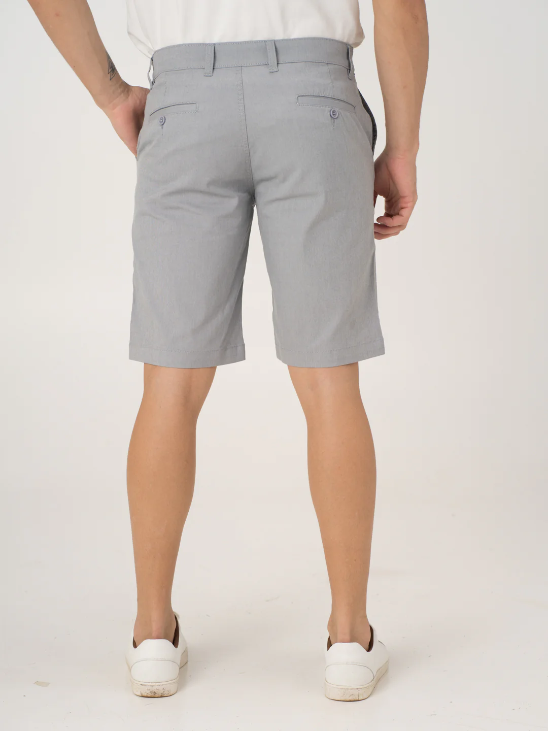 Heather Grey Chino Shorts - Image 6