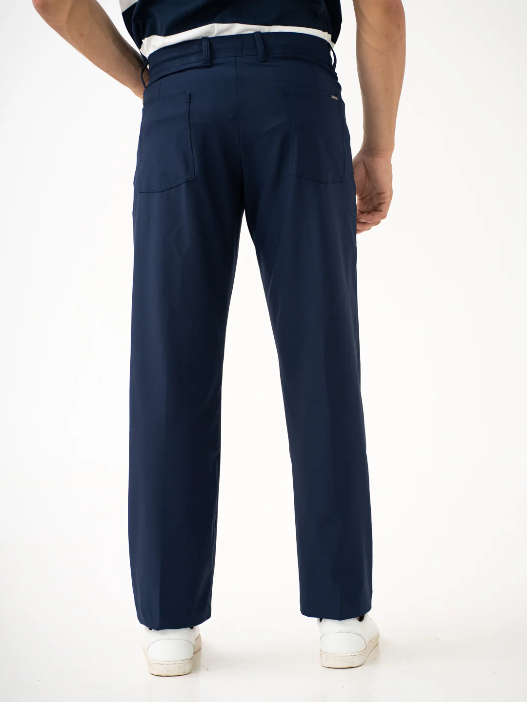 Heaven Navy Relaxed Fit Korean Pintuck Pants - Image 10