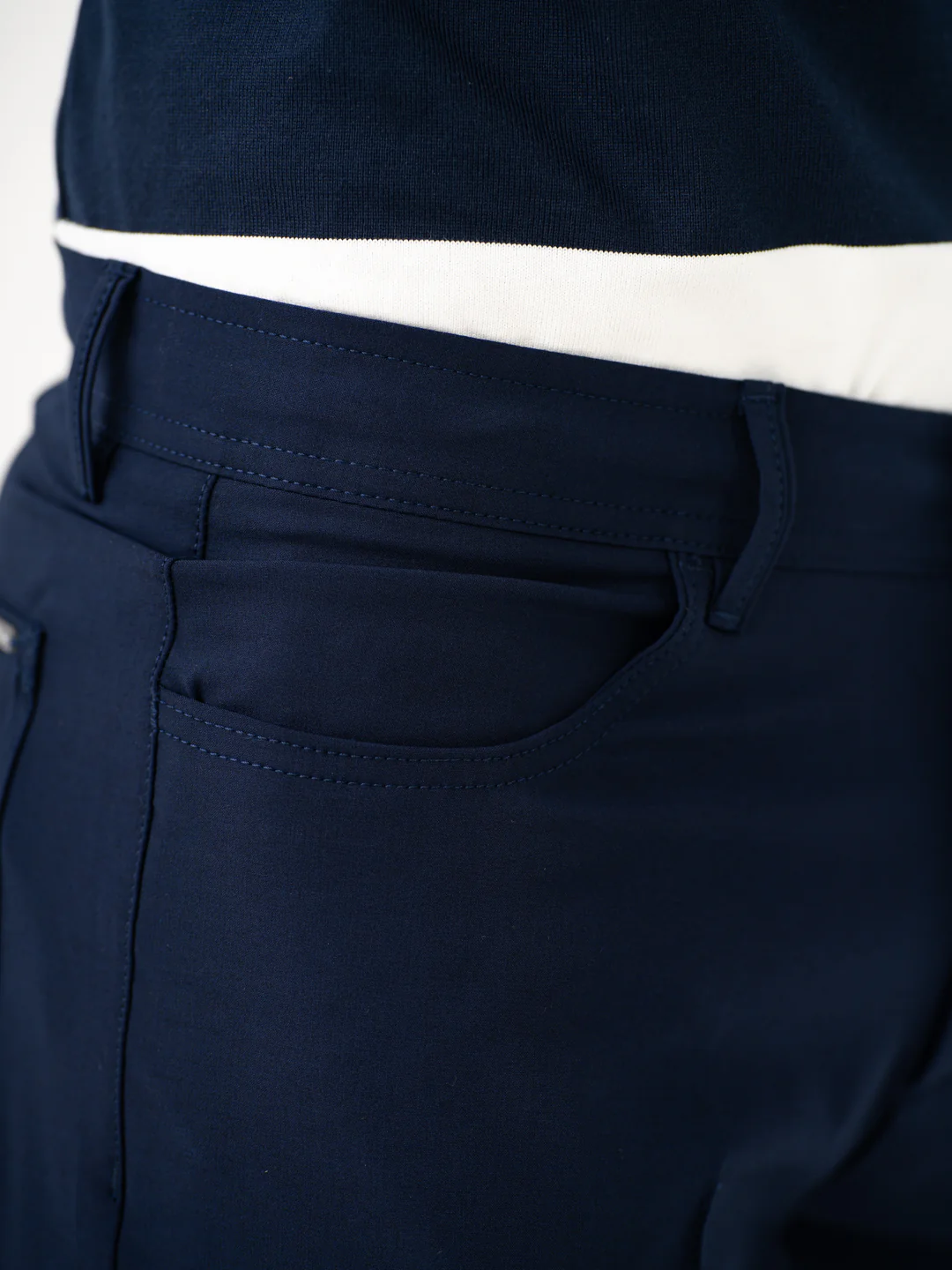 Heaven Navy Relaxed Fit Korean Pintuck Pants - Image 11