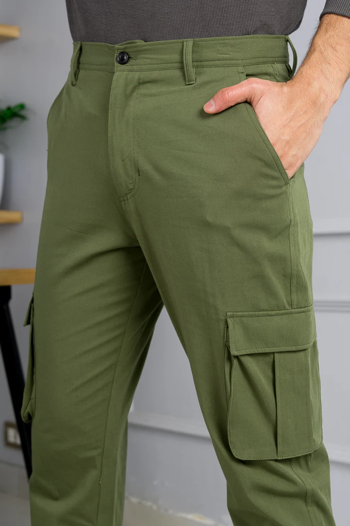 Herb Olive Stretch Cargo Pants - Image 3
