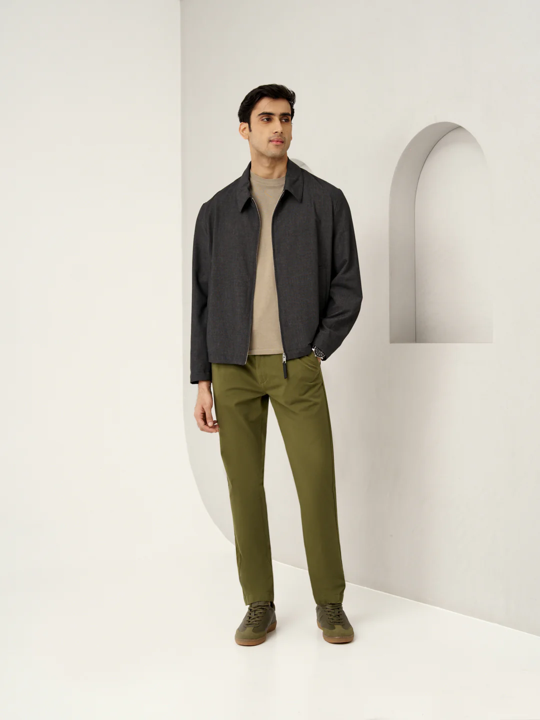 Herb Olive Stretch Chinos - Image 5
