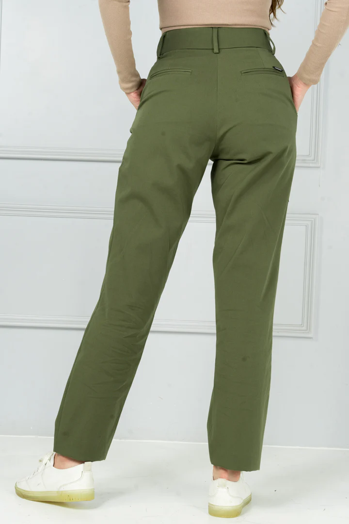 Herb Olive Stretch Chinos - Women - Image 6