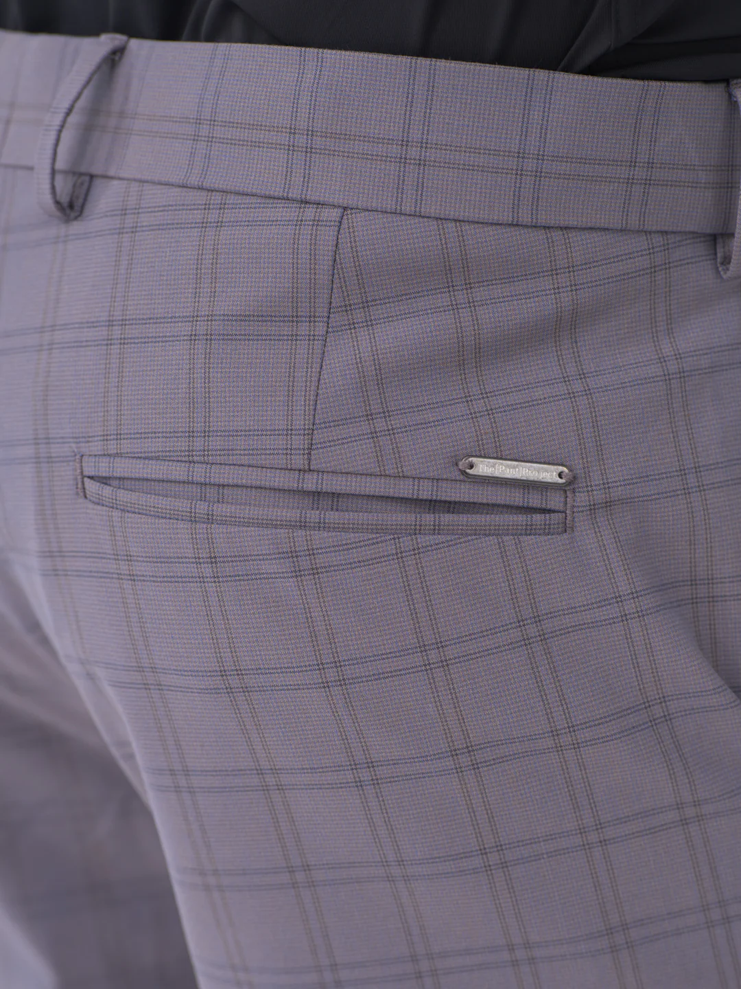 Heron Grey Checks Slim Fit Stretch Formal Pants - Image 10