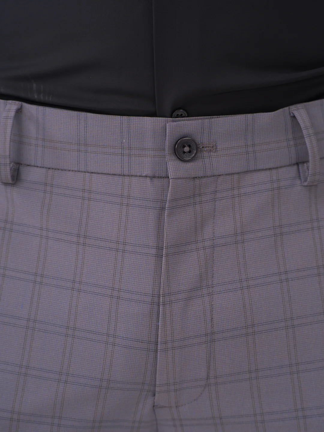 Heron Grey Checks Slim Fit Stretch Formal Pants - Image 9