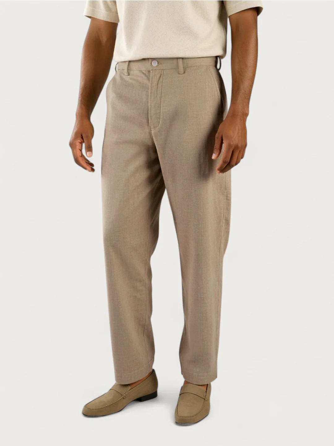 Hushfield Khaki Linen Sorona Pants - Image 6