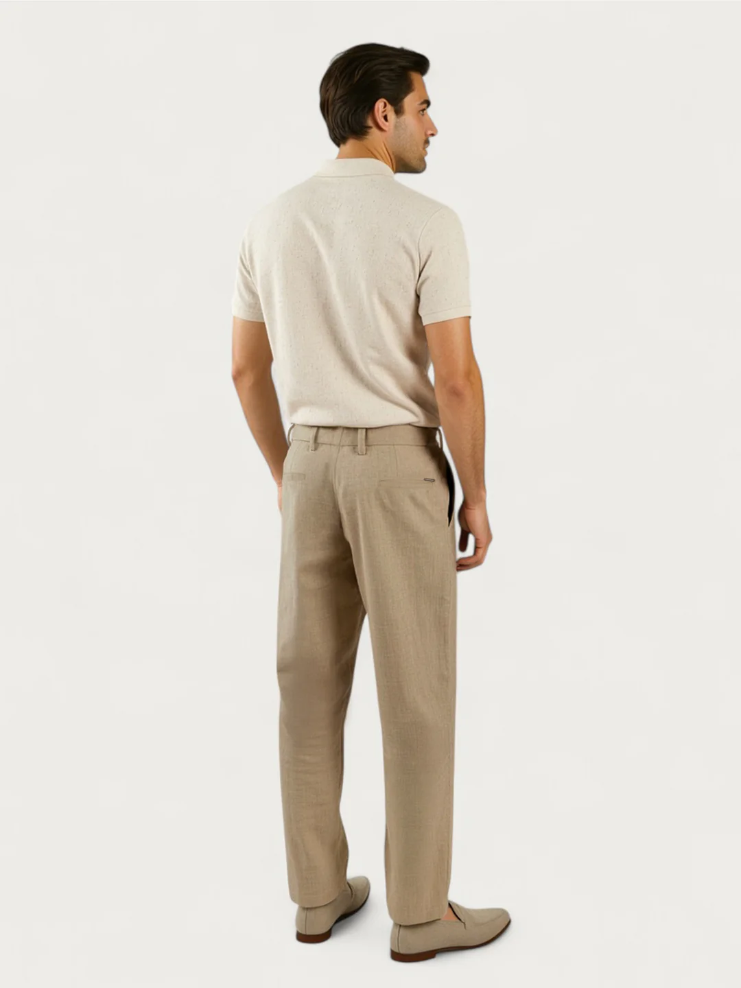 Hushfield Khaki Linen Sorona Pants - Image 9