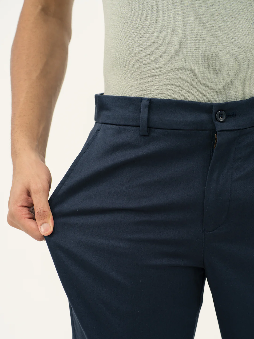 Hydrohalt Navy Slim Fit Stretch Chinos - Image 3