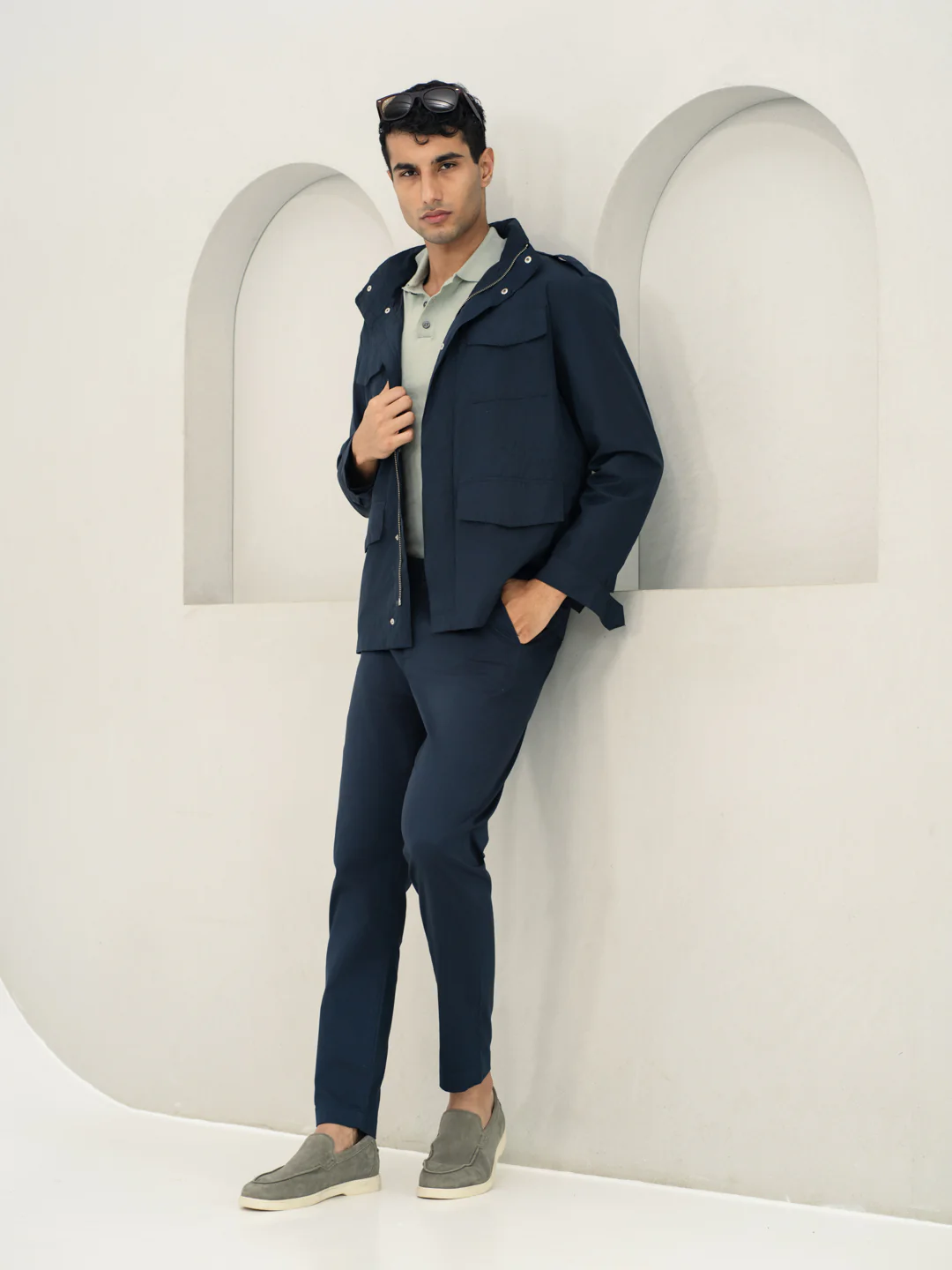 Hydrohalt Navy Slim Fit Stretch Chinos - Image 6