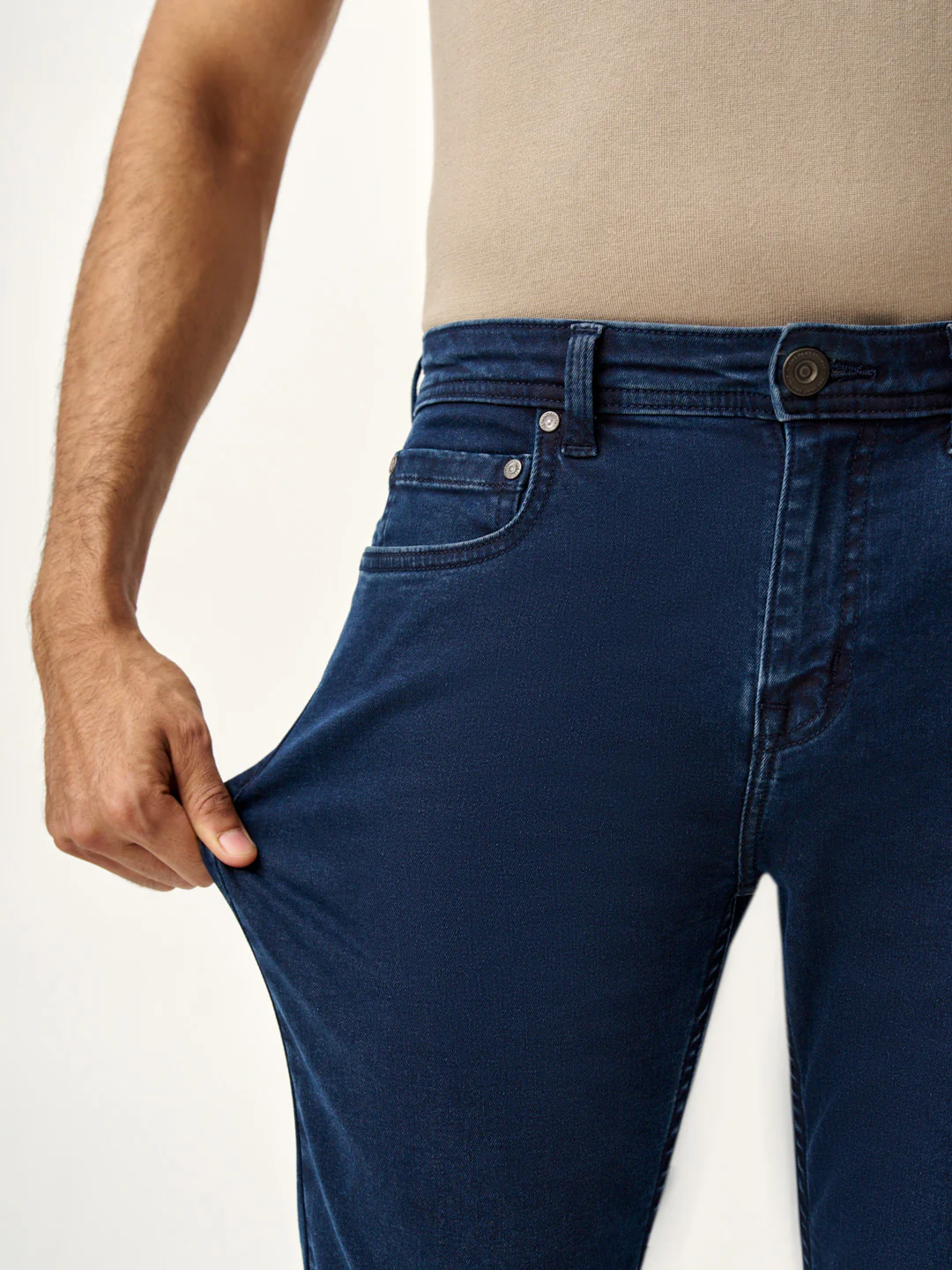 Indigo Blue Power-Stretch Slim Fit Jeans - Image 5