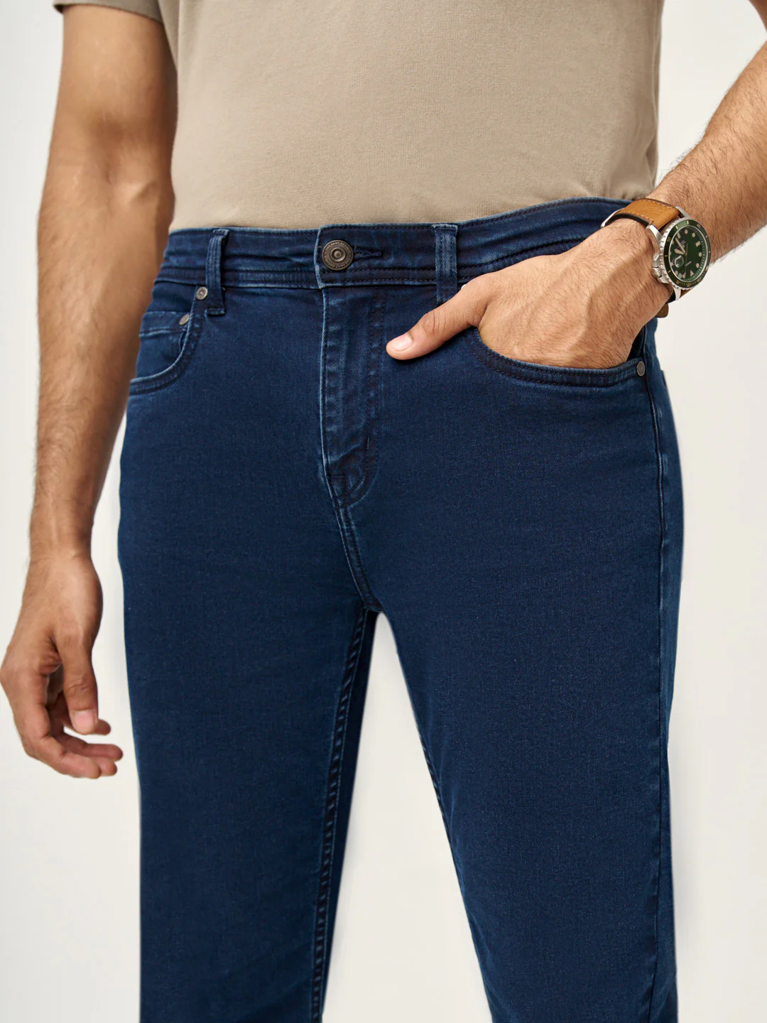 Indigo Blue Power-Stretch Slim Fit Jeans - Image 9