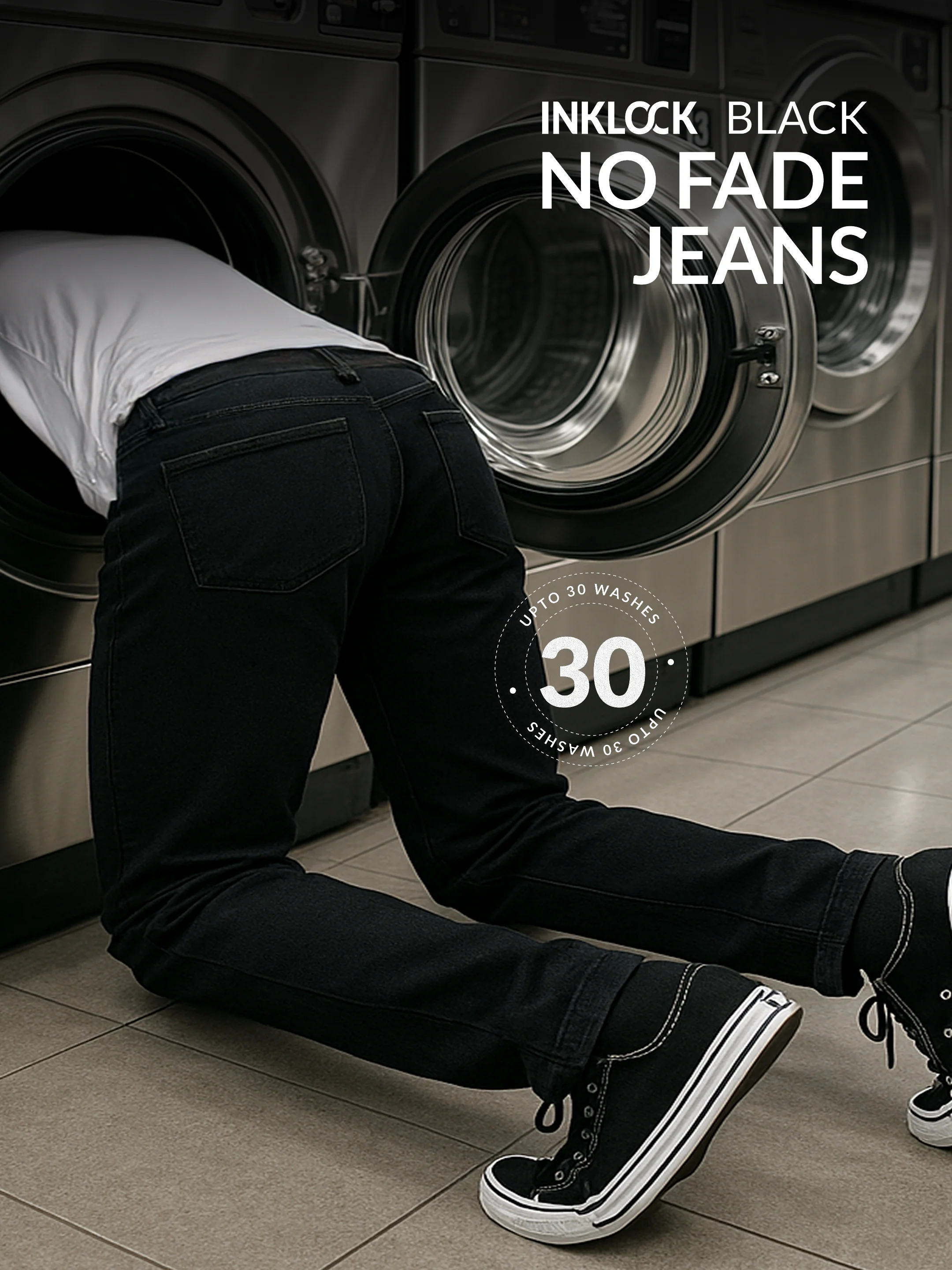 Inklock Black No Fade Jeans - Relaxed Fit - Image 7