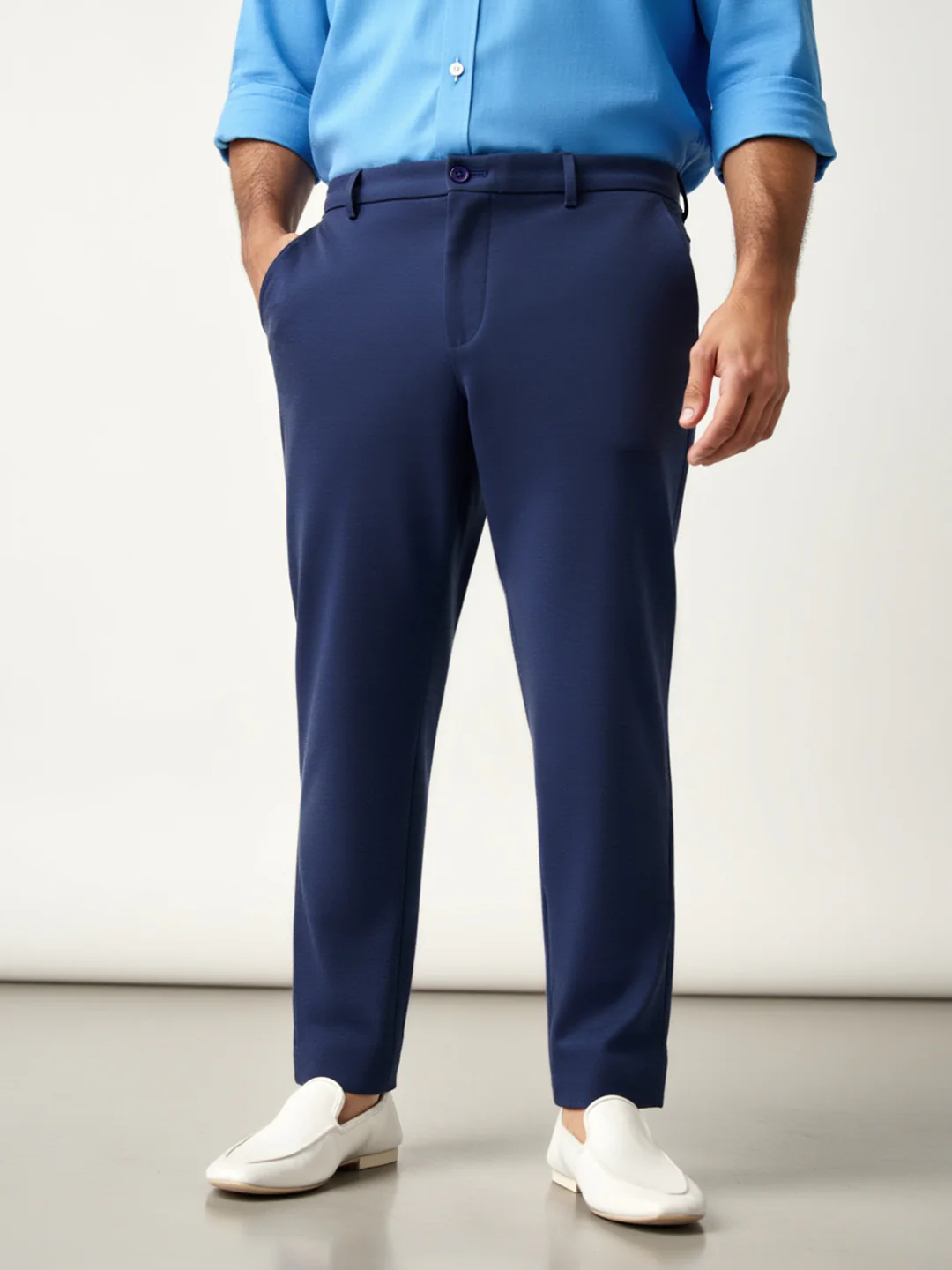 Insignia Blue Plus Size Power-Stretch Pants - Image 3