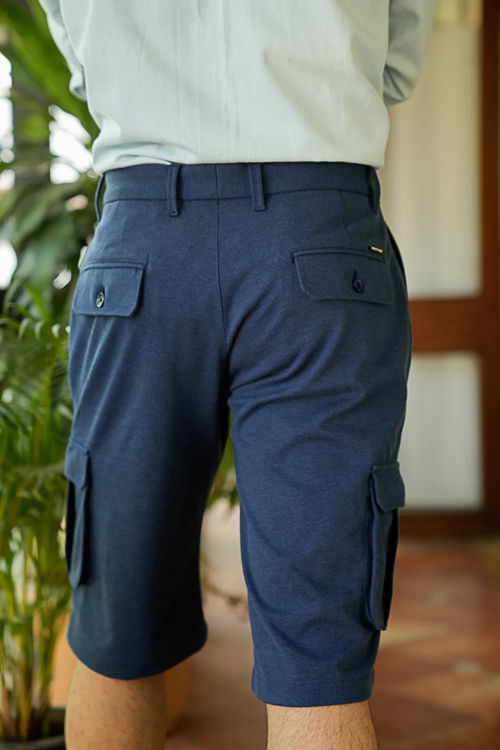 Insignia Blue Power Stretch Cargo Shorts - Image 6