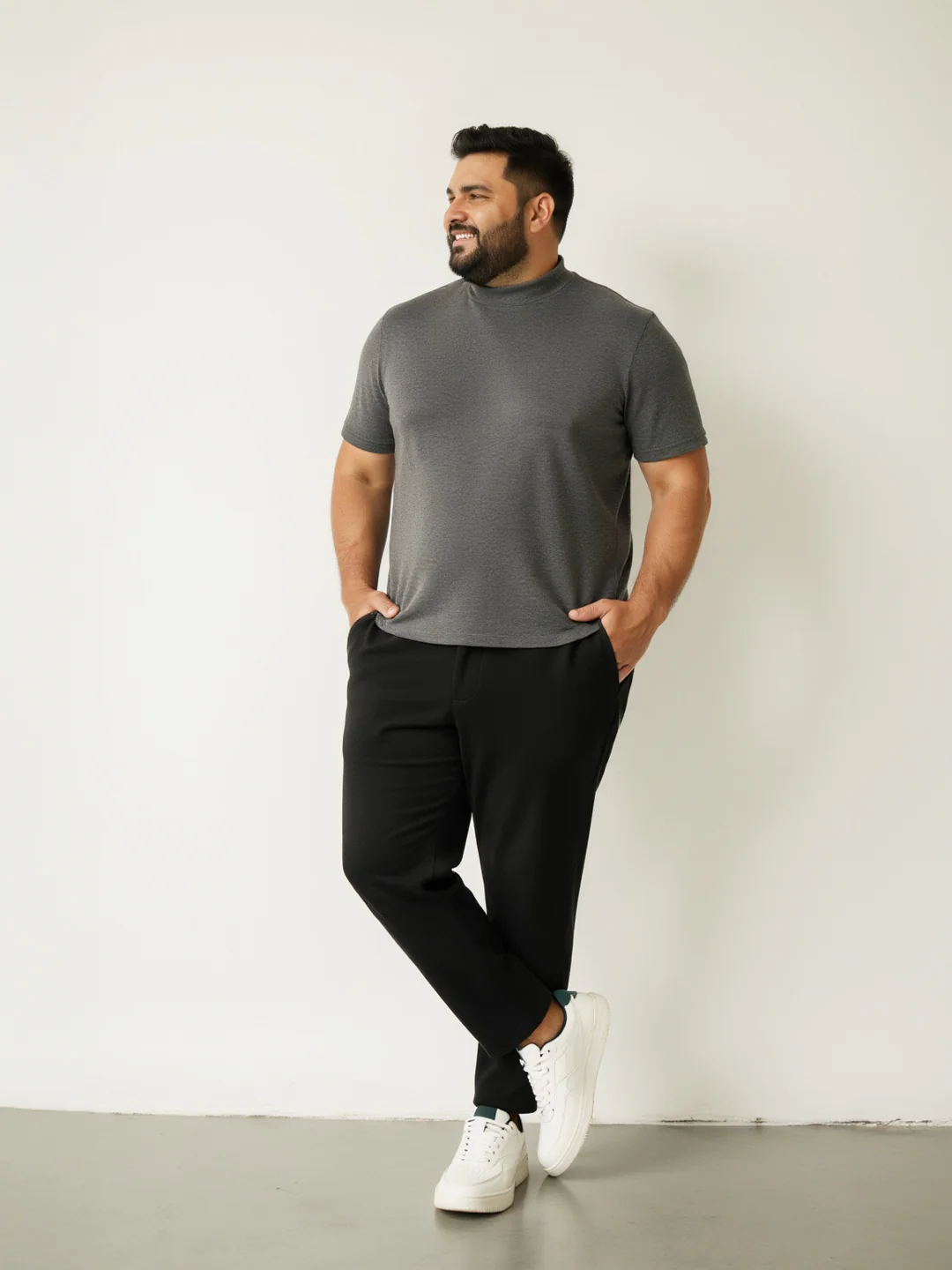 Iron Black Twill Structured Plus Size Power-Stretch Pants - Image 8