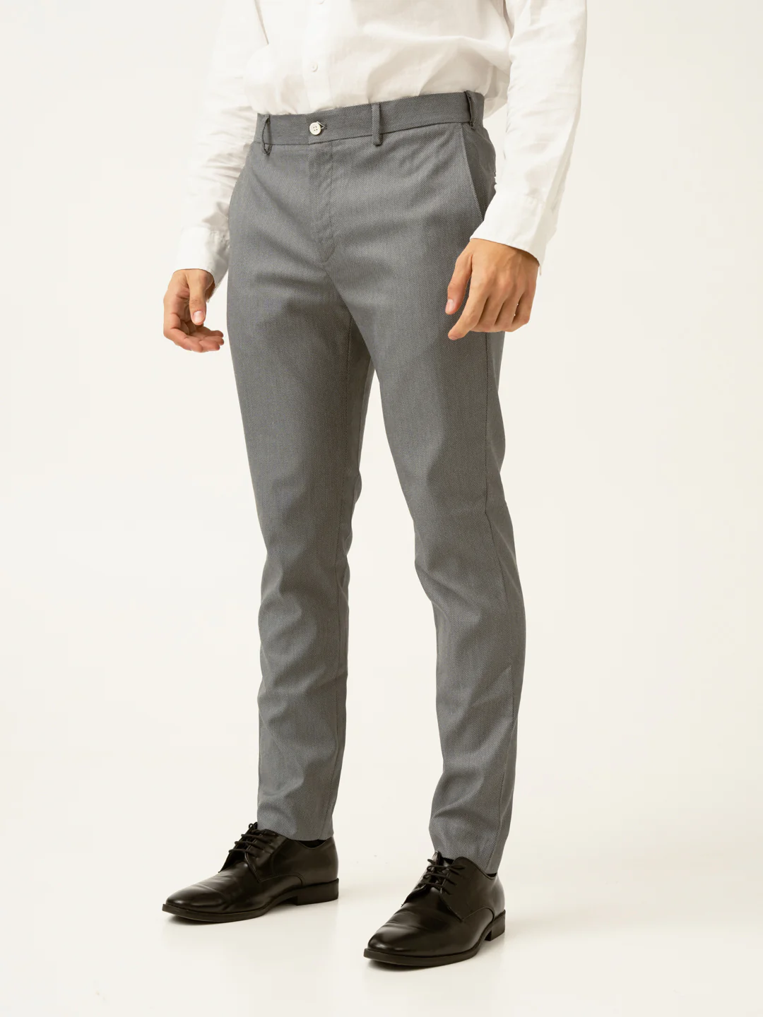 Jazz Grey Microdots Formal Pants - Image 10