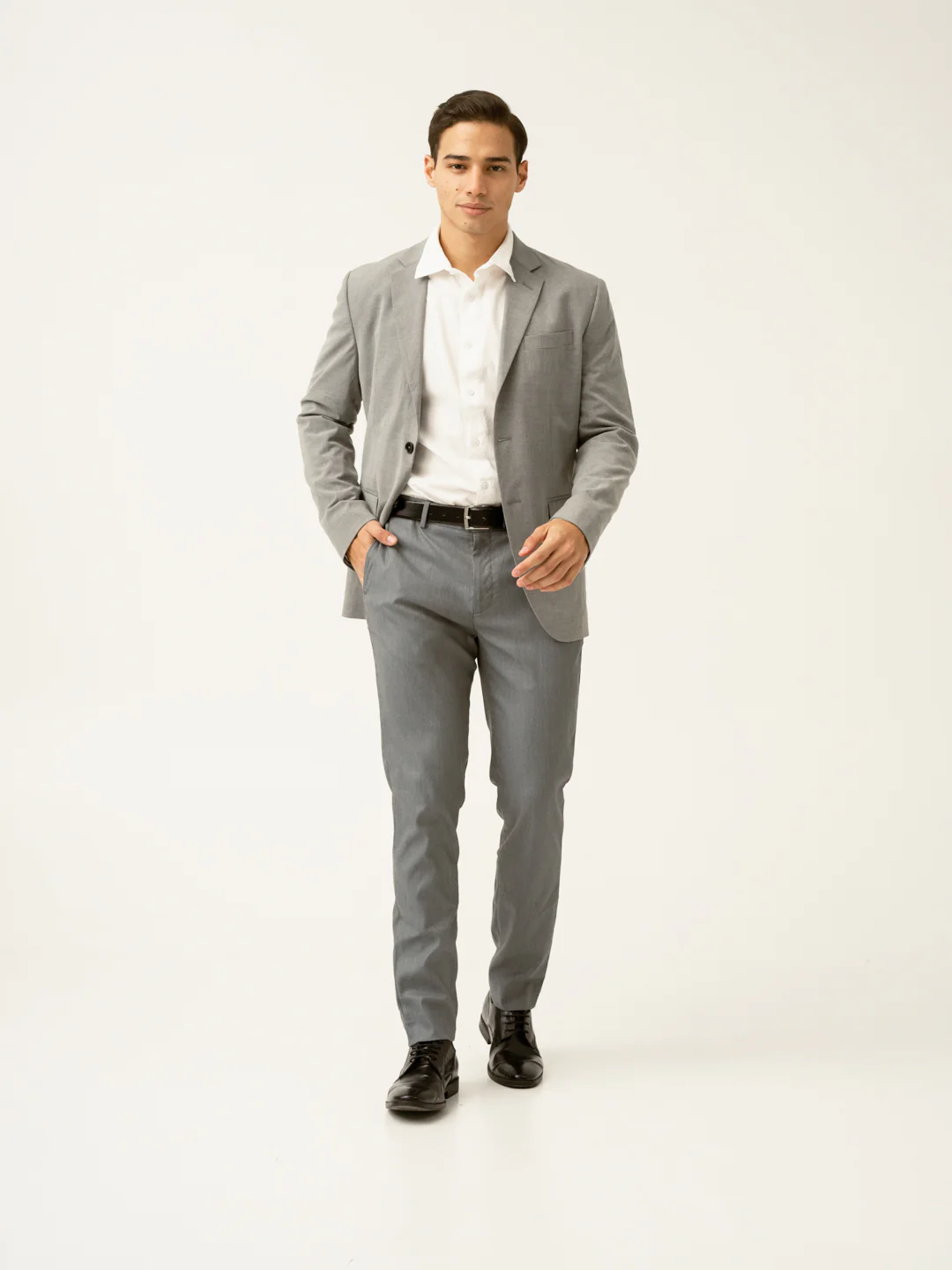 Jazz Grey Microdots Formal Pants - Image 11