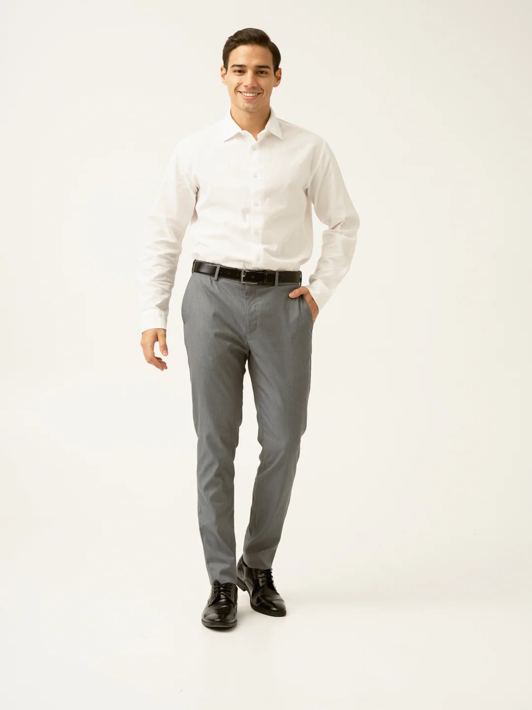 Jazz Grey Microdots Formal Pants - Image 12